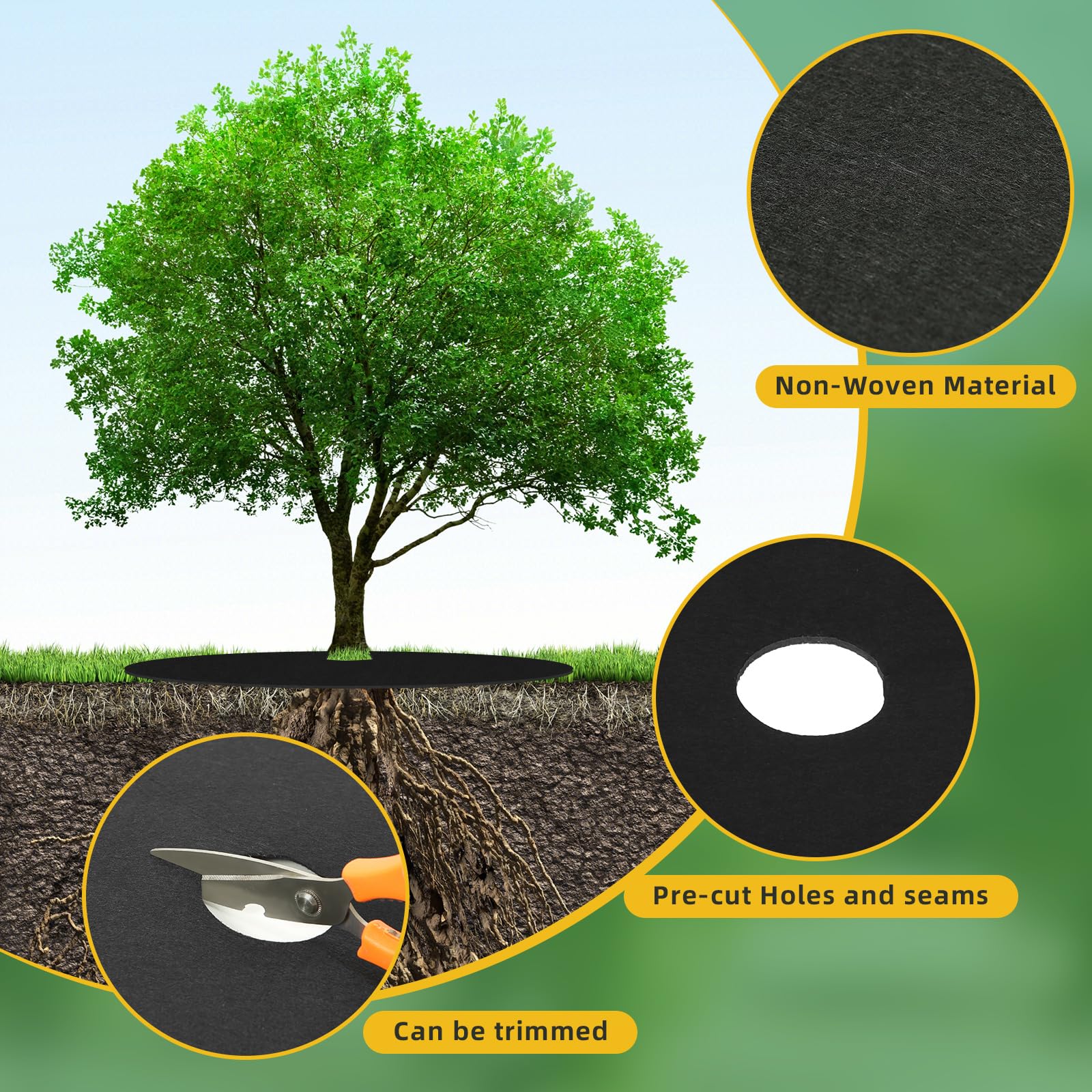 小物 chiiiibag Mulch Circle Bag Amazon.com : TezhiIe 10 PCS Non Woven Tree Rings, Round 24.4